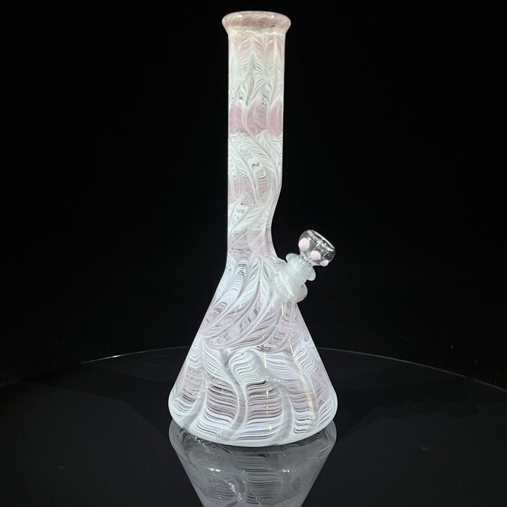 11" Carnation Beaker Bong Glass Pipe Mary Jane's Glass