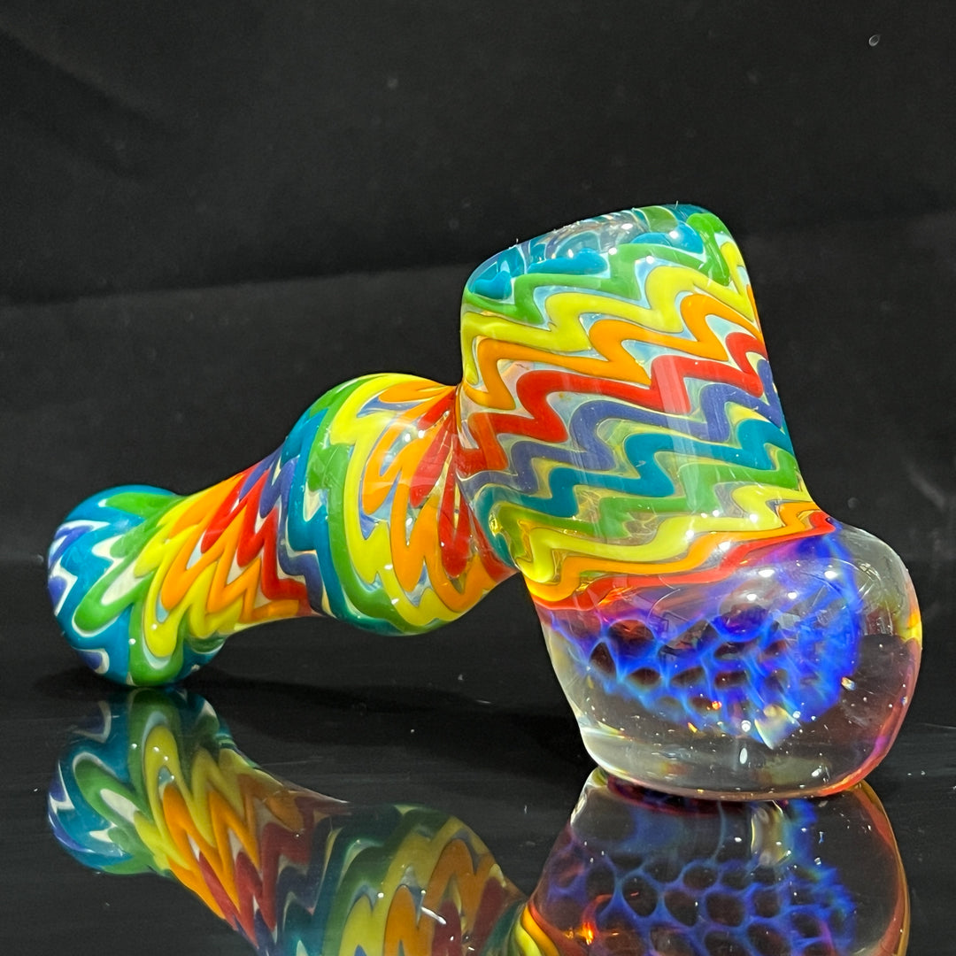 ISO Rainbow Hammer with Honeycomb Glass Pipe TG   