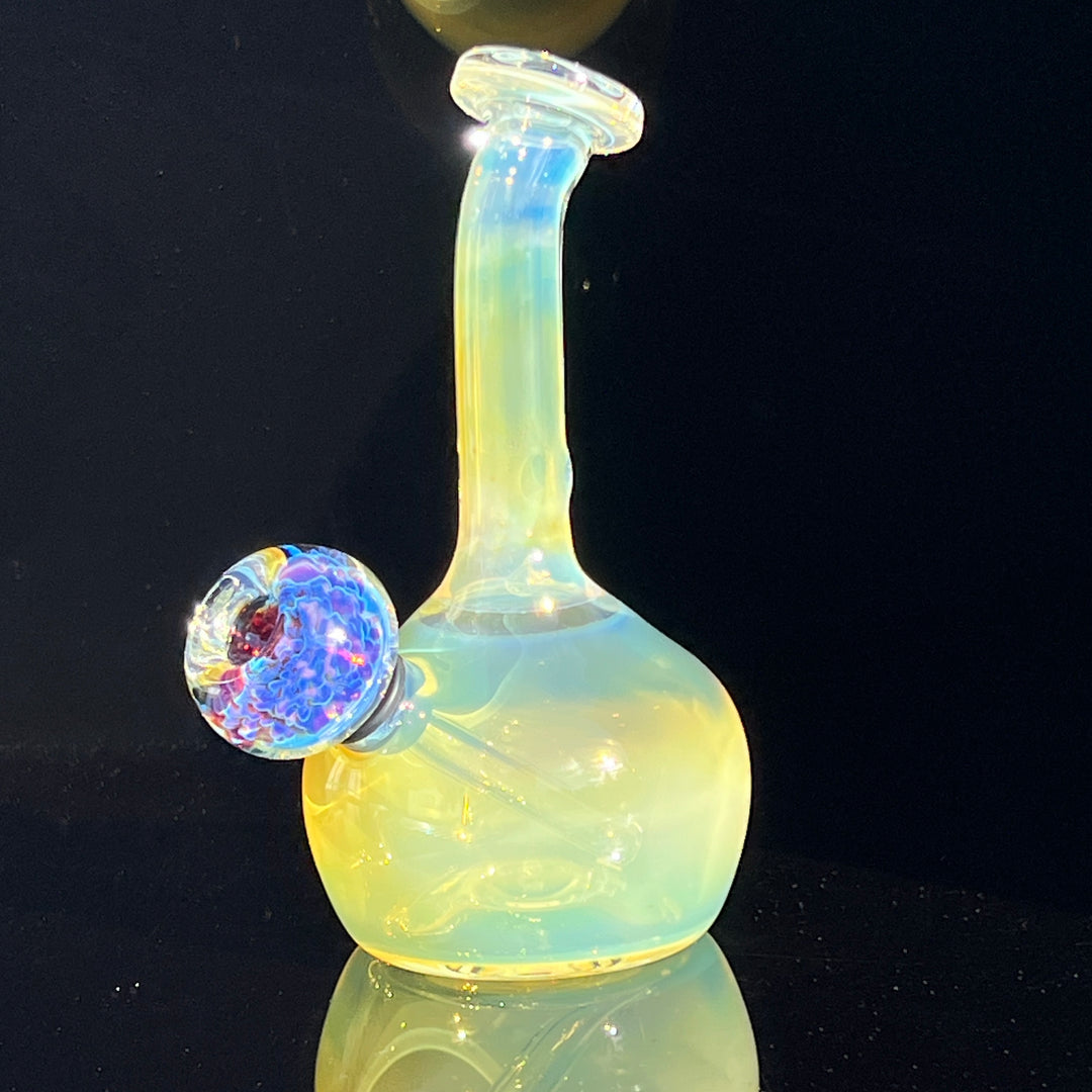 Heavy Silver Fumed Mini Bong Glass Pipe Tako Glass   