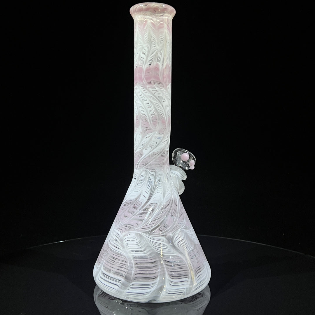 11" Carnation Beaker Bong Glass Pipe Mary Jane's Glass