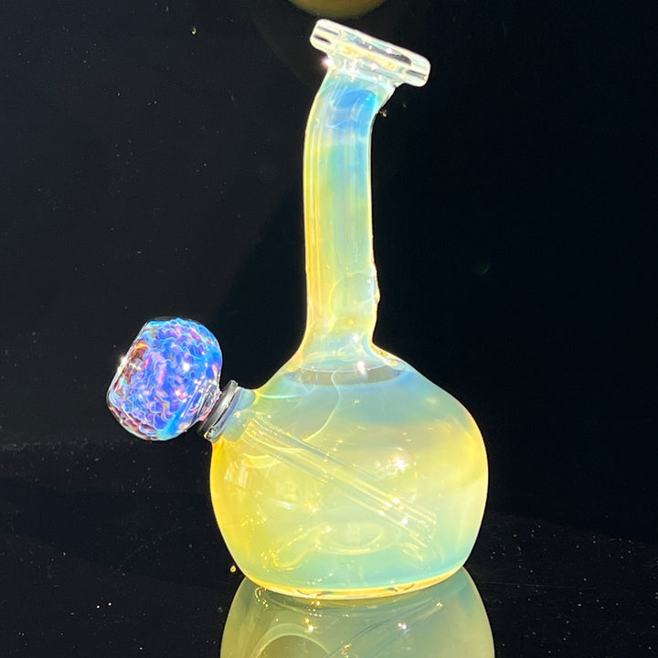 Heavy Silver Fumed Mini Bong Glass Pipe Tako Glass   