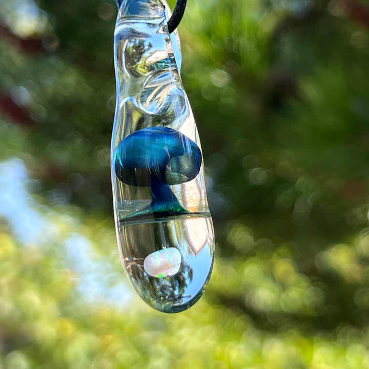 Fancy Mushroom Opal Drop Pendant Glass Pipe Beezy Glass   