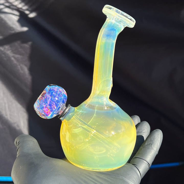 Heavy Silver Fumed Mini Bong Glass Pipe Tako Glass   