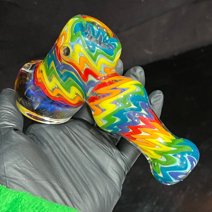 ISO Rainbow Hammer with Honeycomb Glass Pipe TG   