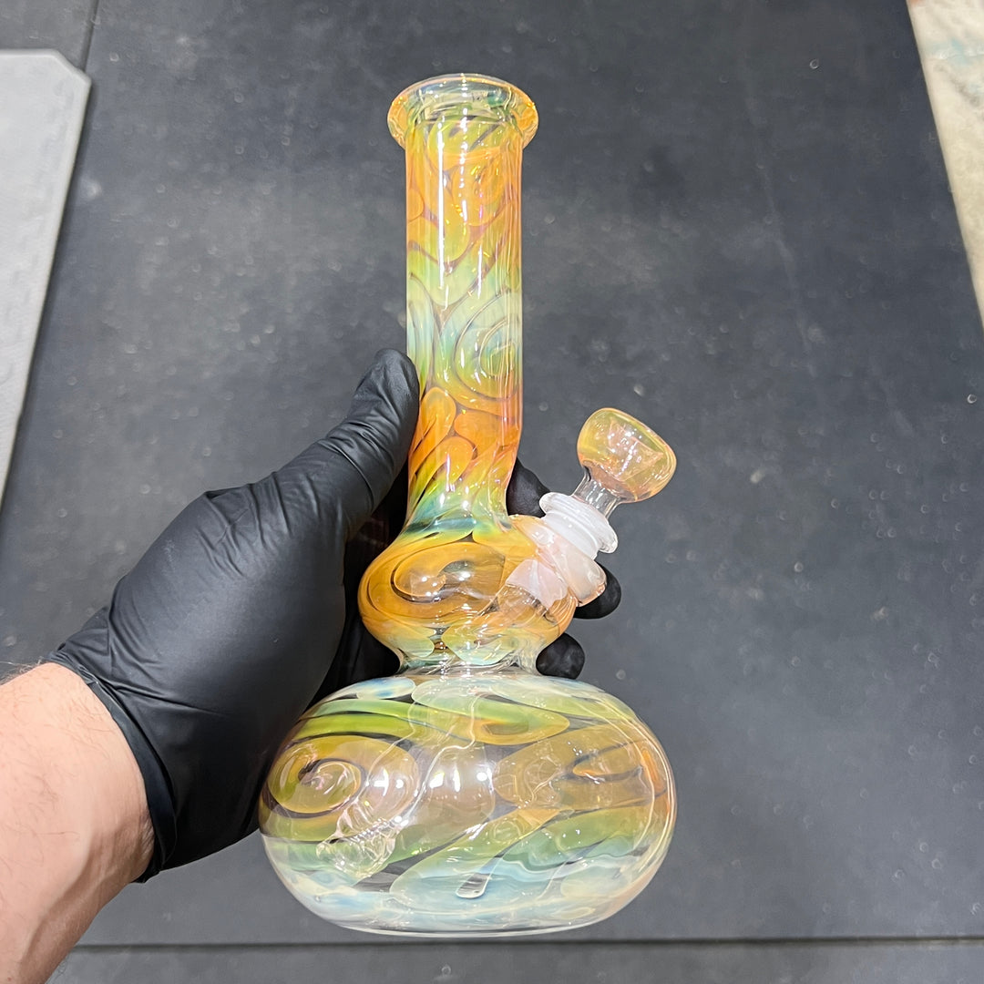 9.5" Fumed Double Bubble Bong Glass Pipe Mary Jane's Glass