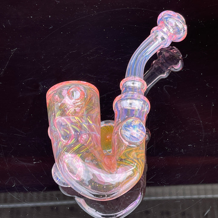 Gold Fumed Marbled Sherlock Glass Pipe Sugar Shack   