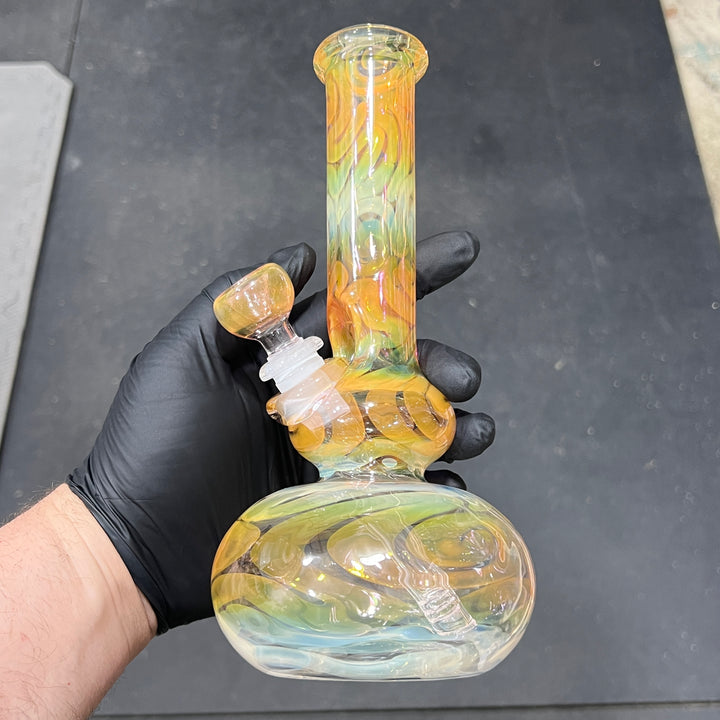 9.5" Fumed Double Bubble Bong Glass Pipe Mary Jane's Glass