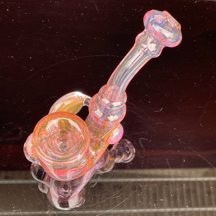 Gold Fumed Marbled Sherlock Glass Pipe Sugar Shack   