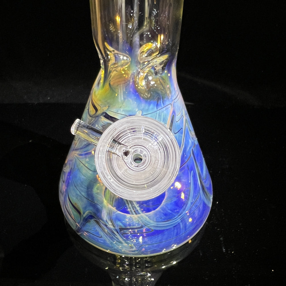 12" Ripple Fume Beaker Bong Glass Pipe TG   