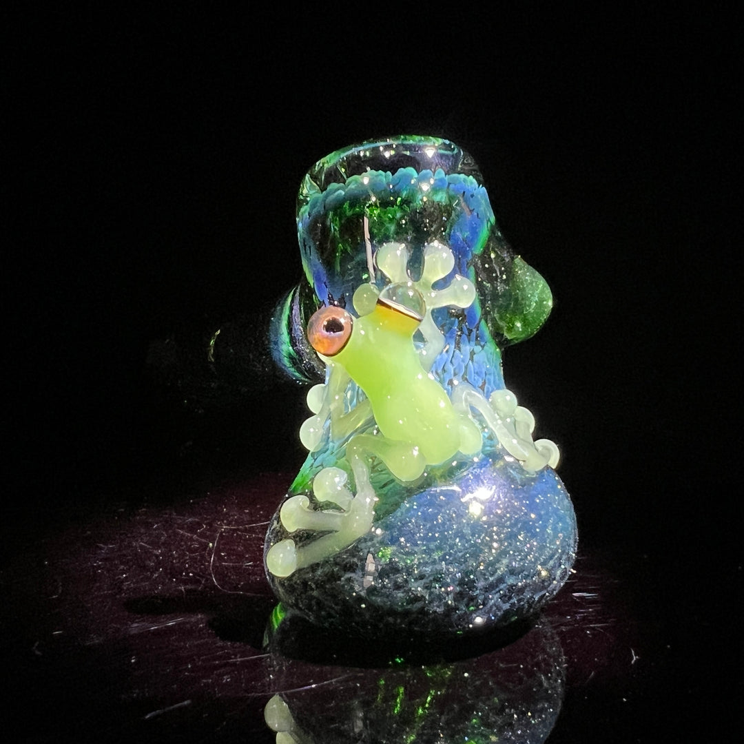 Exp Green Frog Bubbler Glass Pipe Beezy Glass   