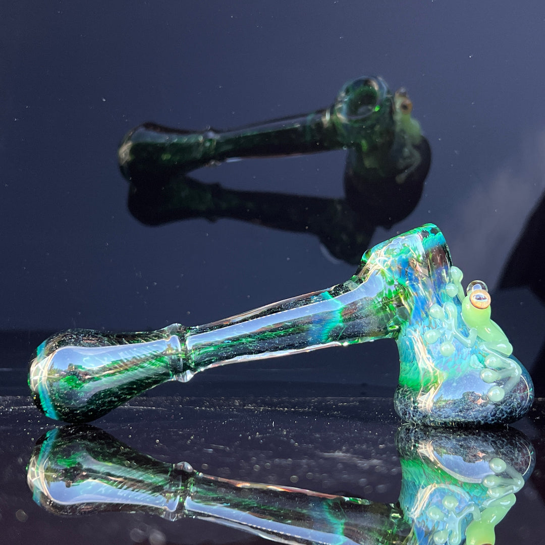 Exp Green Frog Bubbler Glass Pipe Beezy Glass   