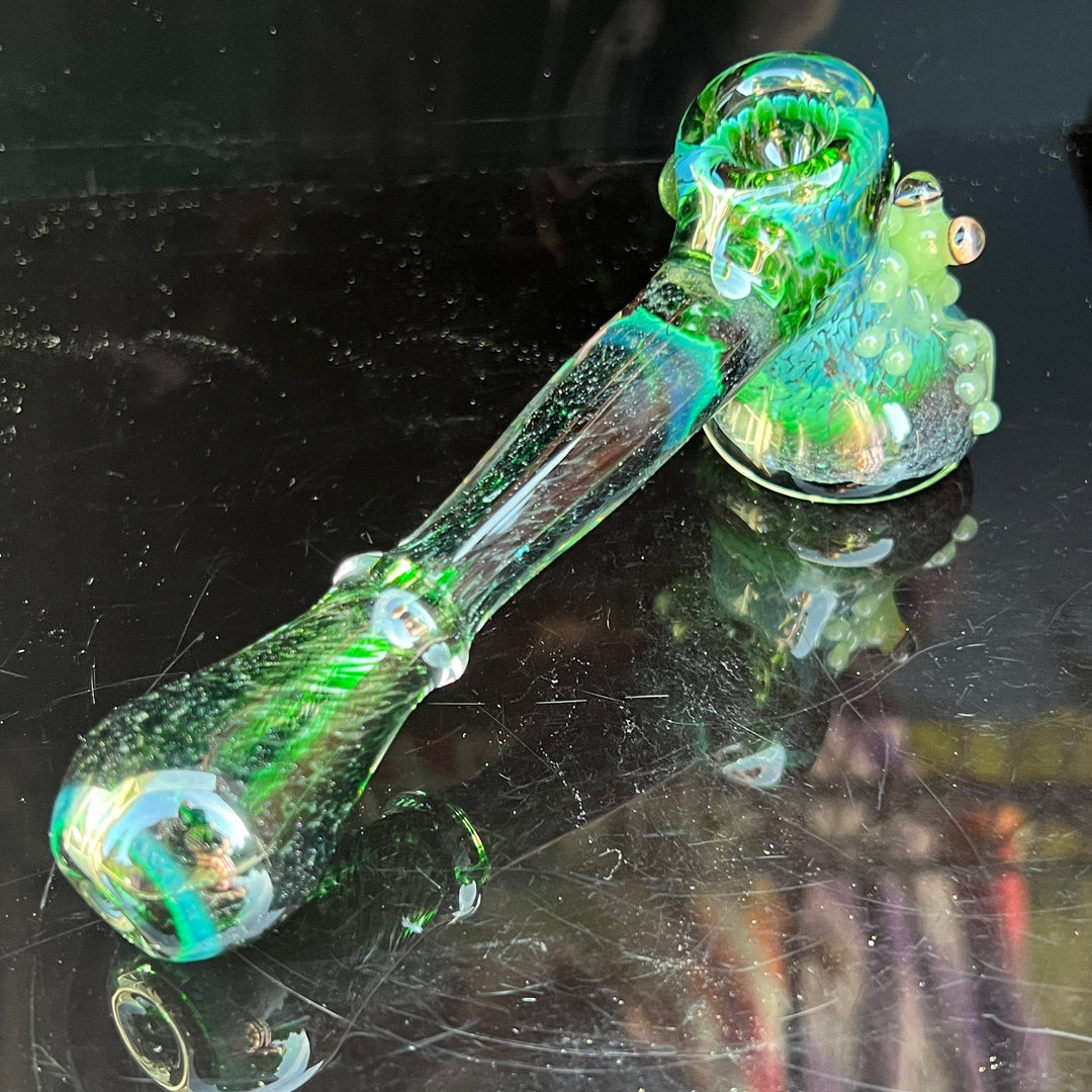 Exp Green Frog Bubbler Glass Pipe Beezy Glass   