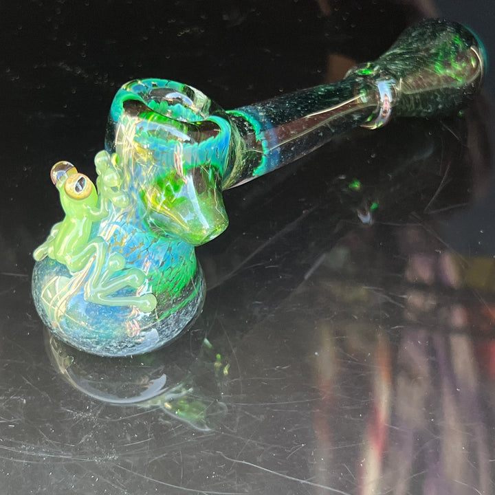 Exp Green Frog Bubbler Glass Pipe Beezy Glass   