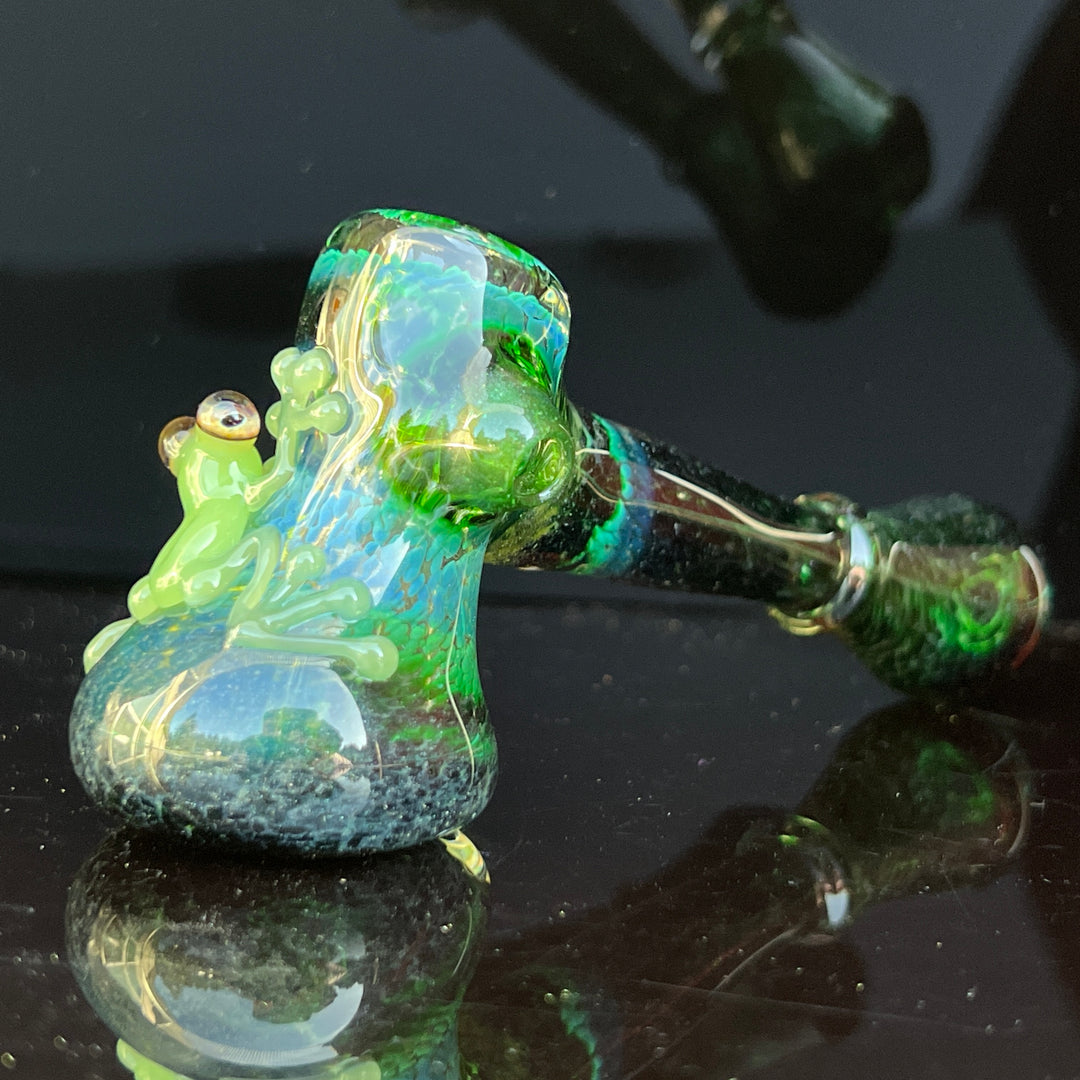 Exp Green Frog Bubbler Glass Pipe Beezy Glass   