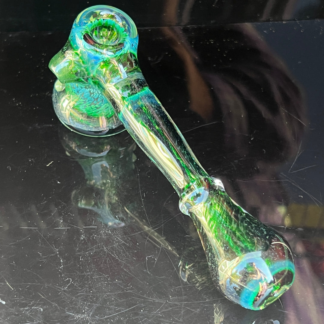 Exp Green Frog Bubbler Glass Pipe Beezy Glass   