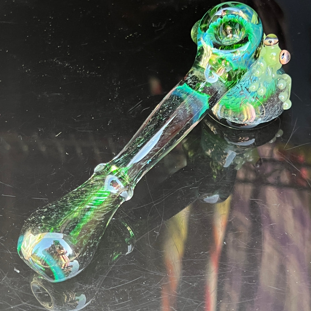 Exp Green Frog Bubbler Glass Pipe Beezy Glass   