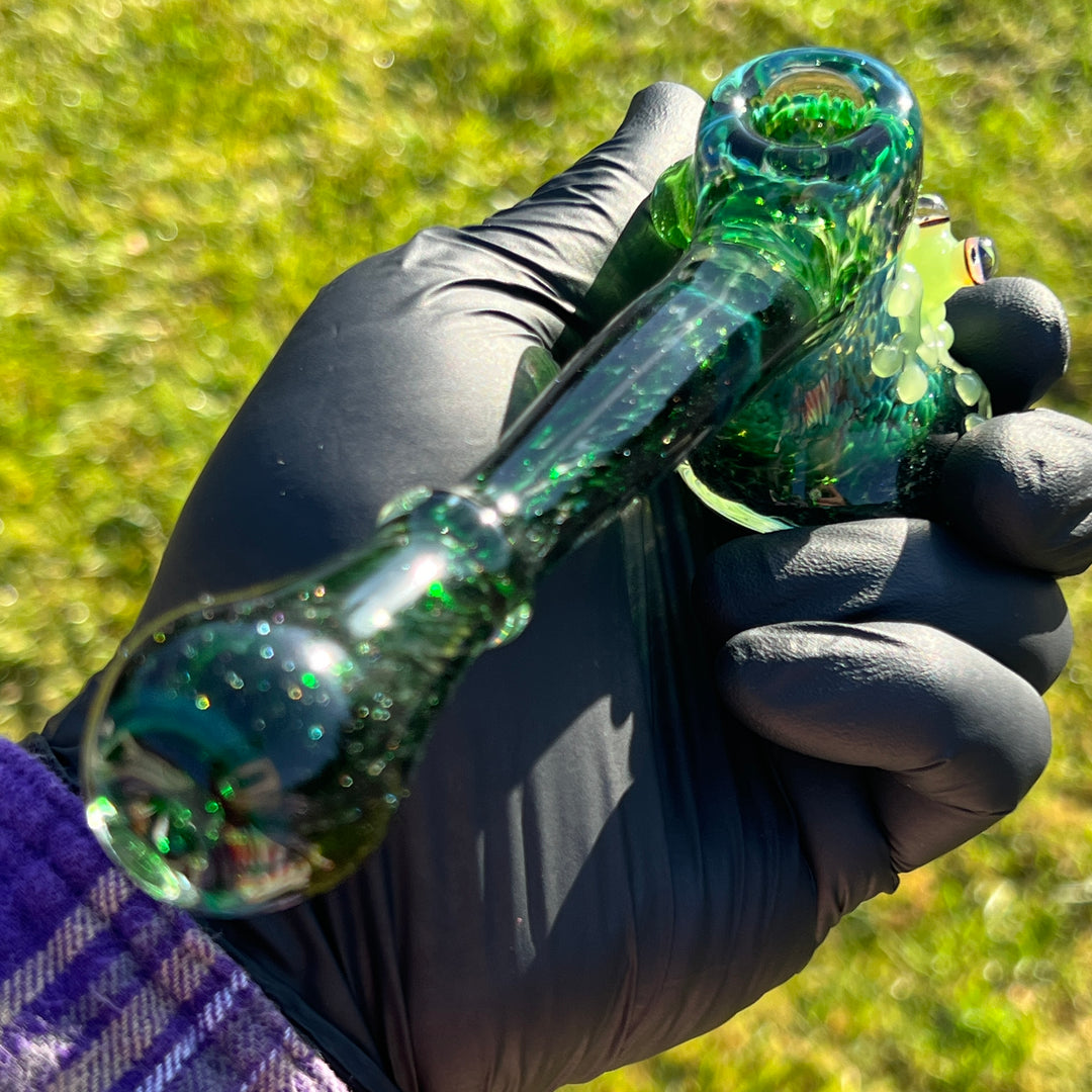 Exp Green Frog Bubbler Glass Pipe Beezy Glass   