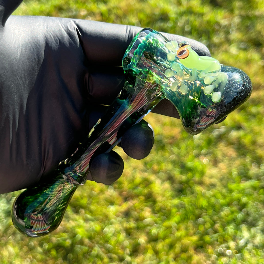 Exp Green Frog Bubbler Glass Pipe Beezy Glass   