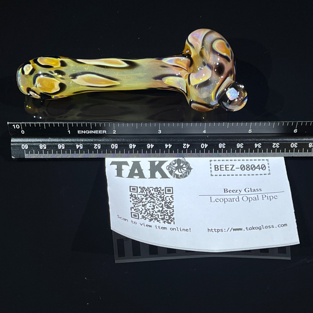 Leopard Opal Pipe Glass Pipe Beezy Glass