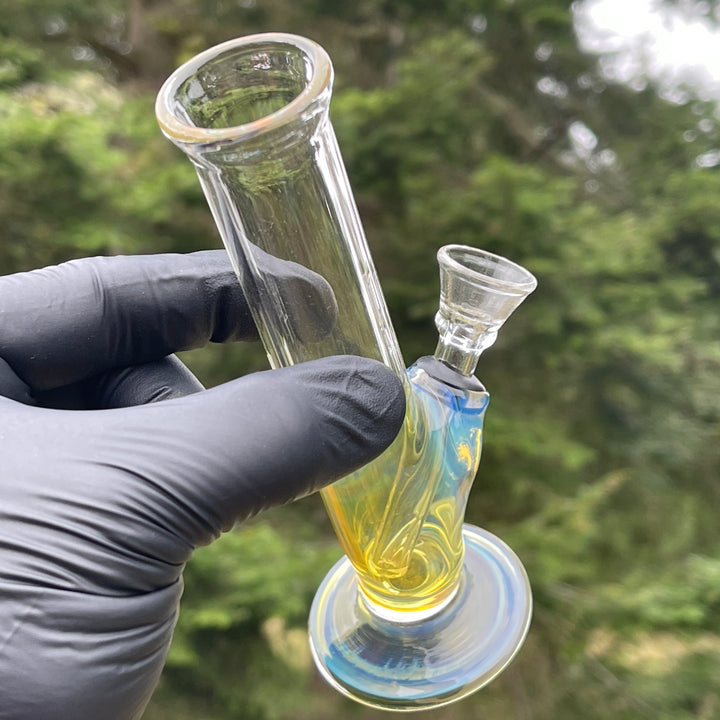 5" Silver Fumed Mini Bong Glass Pipe Mary Jane's Glass