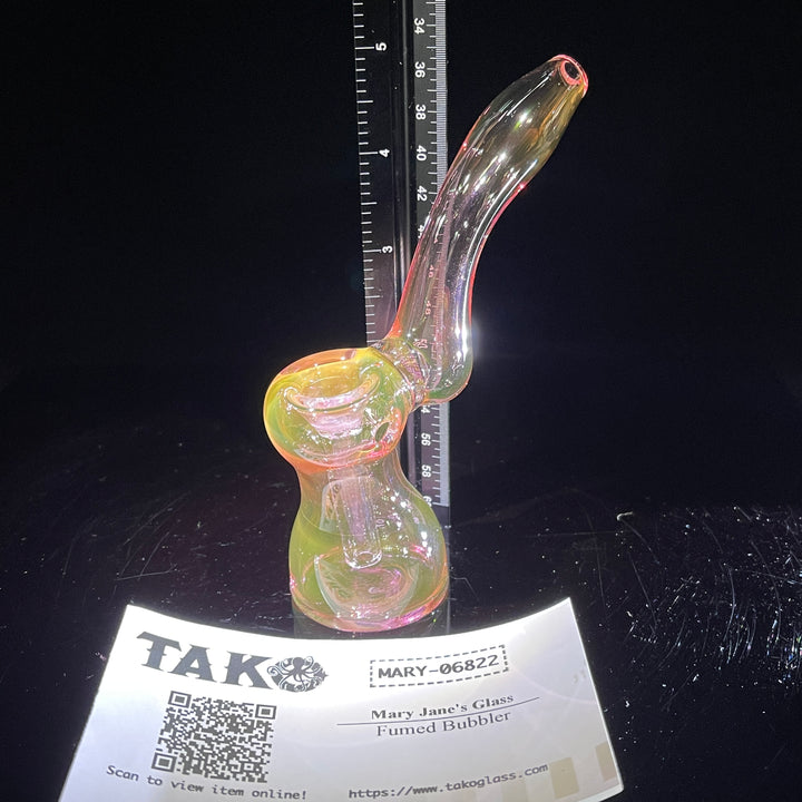 Fumed Bubbler Glass Pipe Mary Jane's Glass   