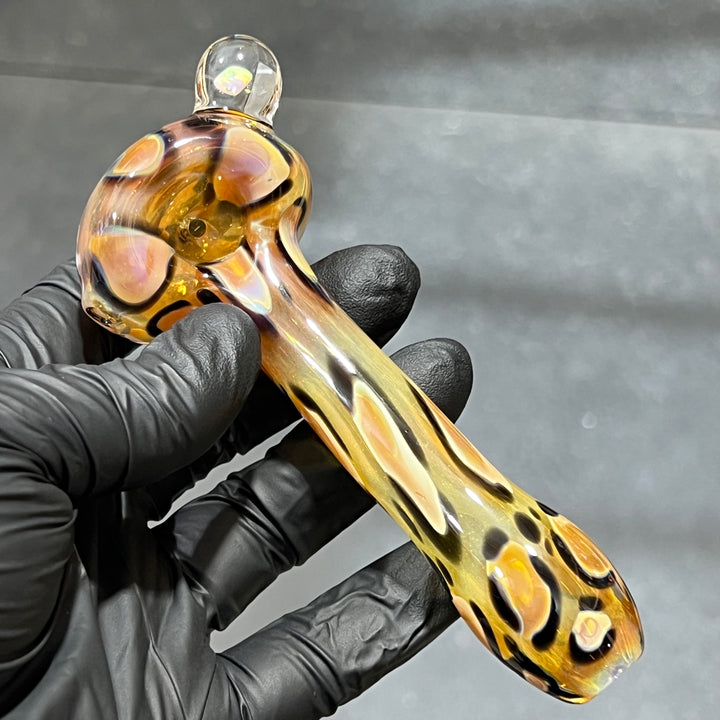 Leopard Opal Pipe Glass Pipe Beezy Glass