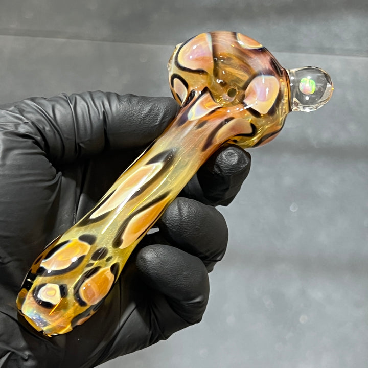 Leopard Opal Pipe Glass Pipe Beezy Glass