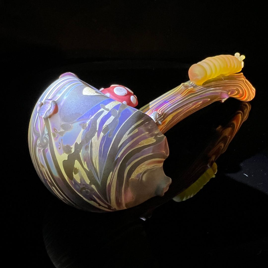 Woodgrain Caterpillar Gandalf Pipe Glass Pipe Wazoo Glass   