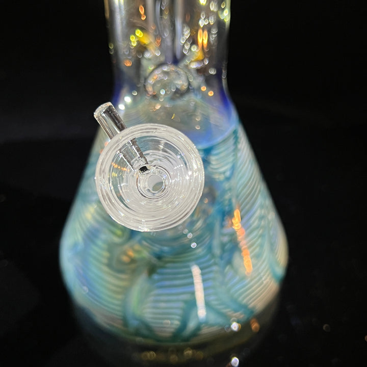 12" Ripple Fume Beaker Bong Glass Pipe TG   