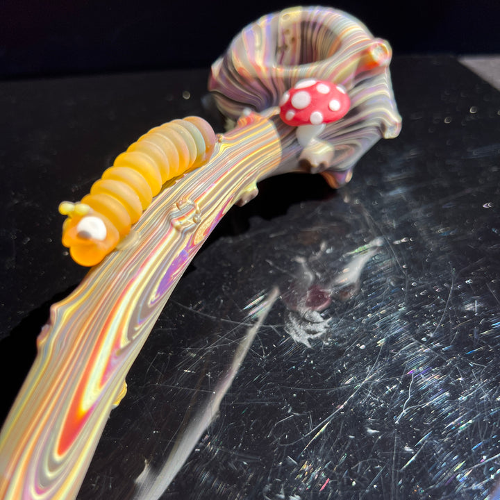 Woodgrain Caterpillar Gandalf Pipe Glass Pipe Wazoo Glass   