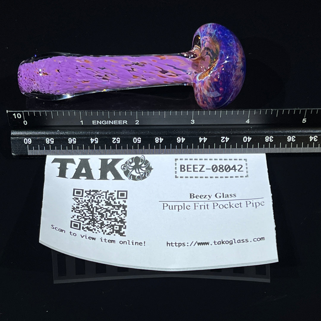 Purple Frit Pocket Pipe Glass Pipe Beezy Glass