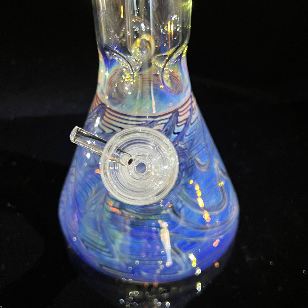 12" Ripple Fume Beaker Bong Glass Pipe TG   