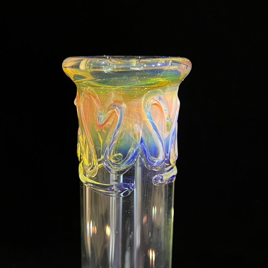 12" Ripple Fume Beaker Bong Glass Pipe TG   