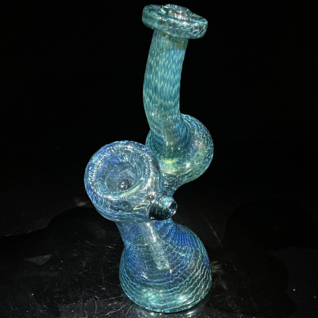 Unobtanium Bubbler with Blue Carb Glass Pipe Cose Glass   