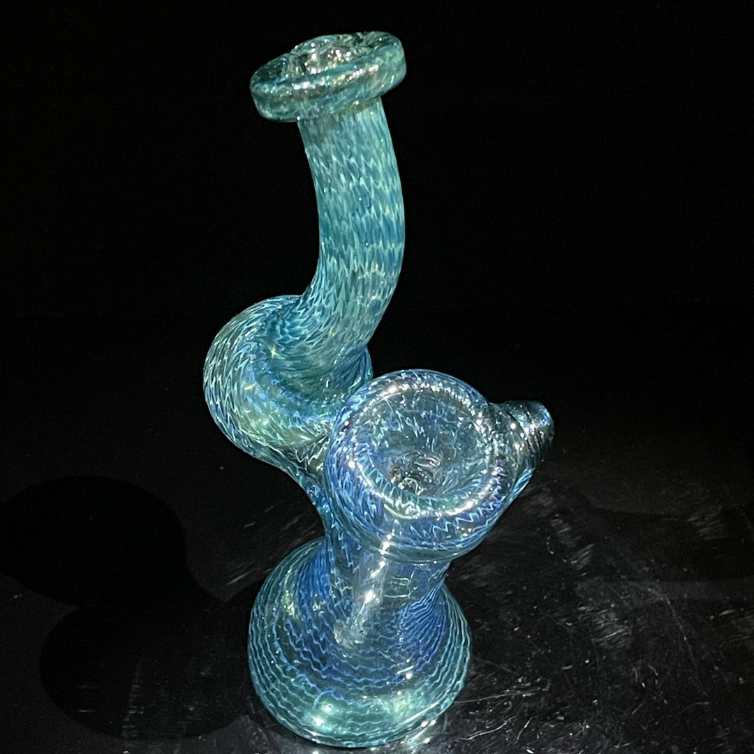 Unobtanium Bubbler with Blue Carb Glass Pipe Cose Glass   