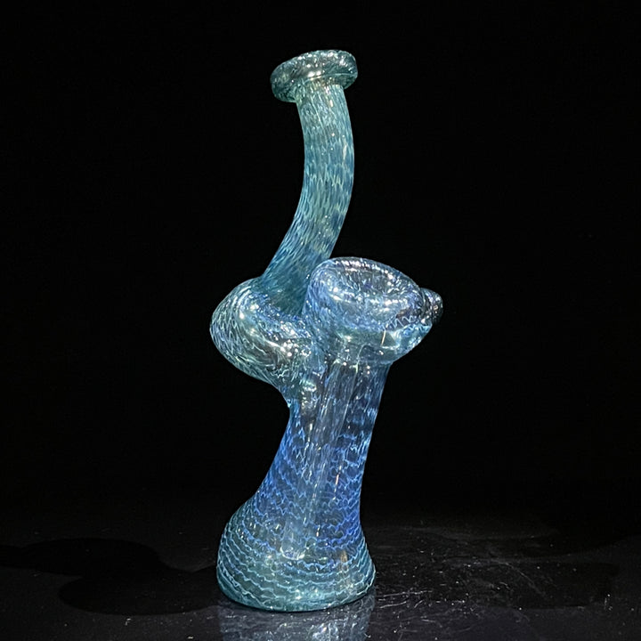 Unobtanium Bubbler with Blue Carb Glass Pipe Cose Glass   