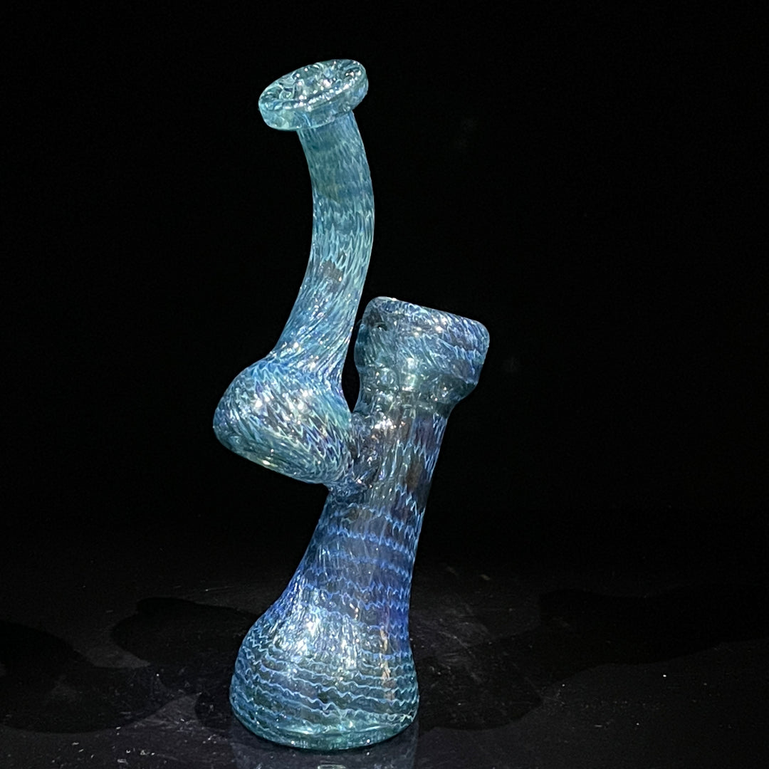 Unobtanium Bubbler with Blue Carb Glass Pipe Cose Glass   