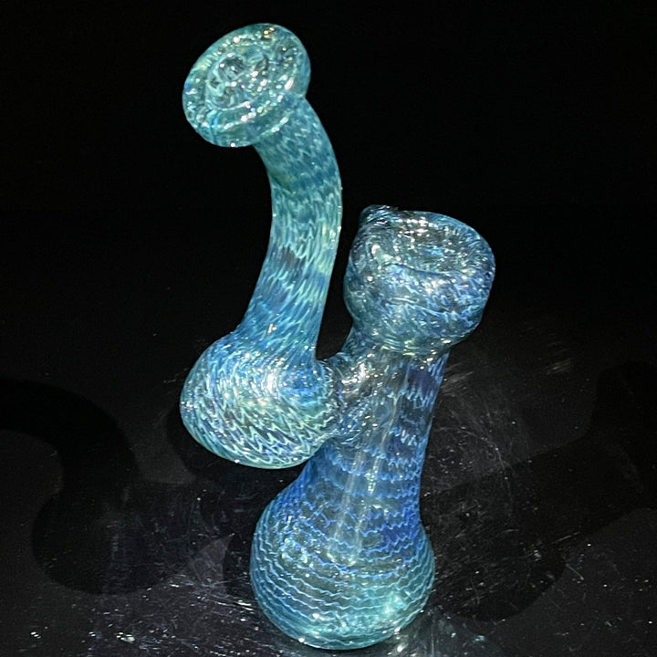 Unobtanium Bubbler with Blue Carb Glass Pipe Cose Glass   