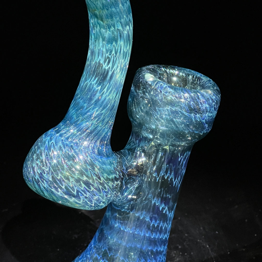 Unobtanium Bubbler with Blue Carb Glass Pipe Cose Glass   