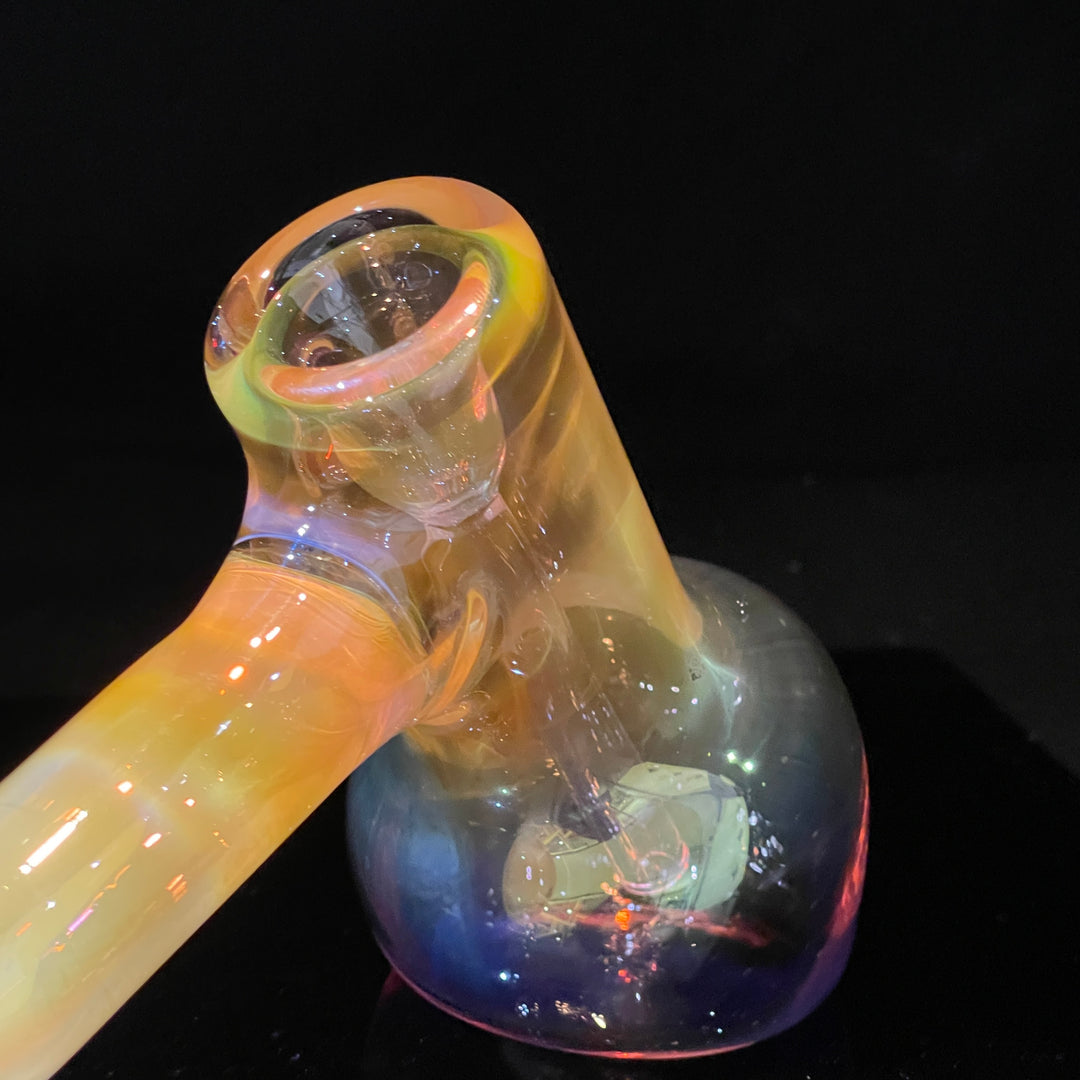 Gold Fume Hammer Bubbler Glass Pipe Cose Glass   