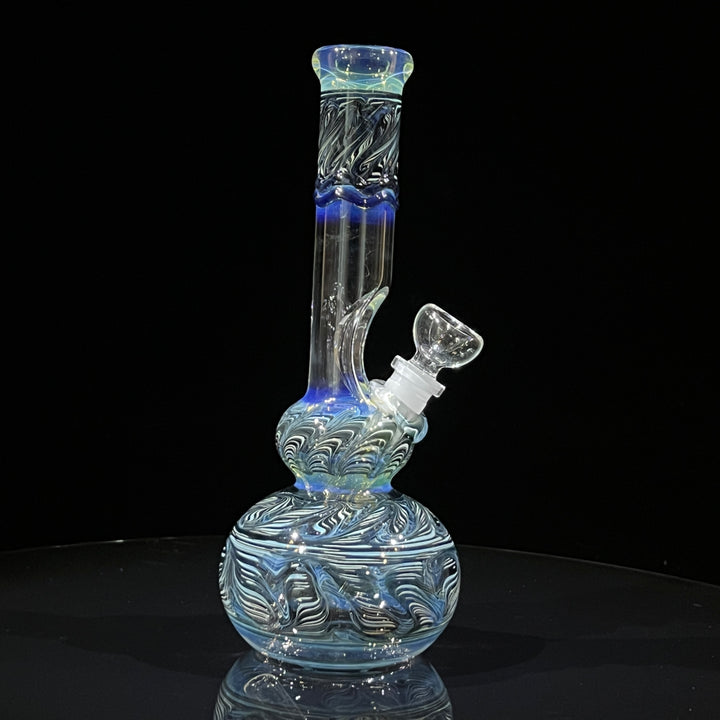 9" Double Bubble Color Rake Bong Glass Pipe Mary Jane's Glass