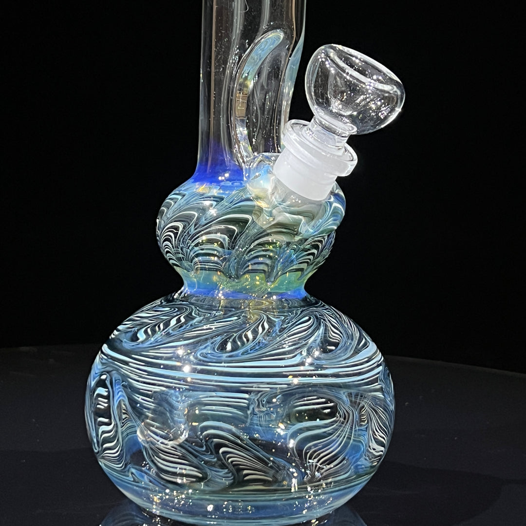 9" Double Bubble Color Rake Bong Glass Pipe Mary Jane's Glass