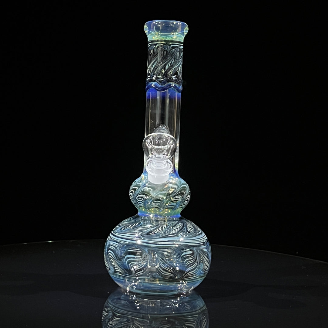 9" Double Bubble Color Rake Bong Glass Pipe Mary Jane's Glass