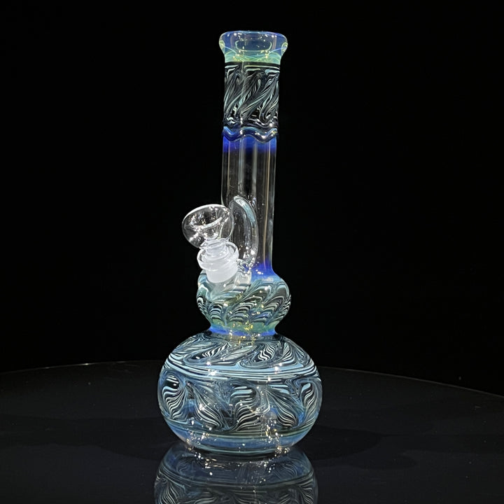 9" Double Bubble Color Rake Bong Glass Pipe Mary Jane's Glass