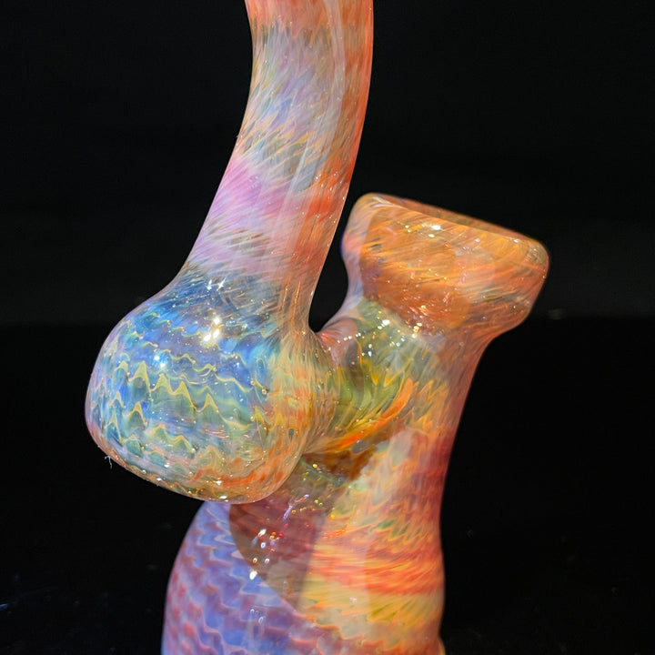 Guava Bubbler with Purple Carb Glass Pipe Cose Glass   