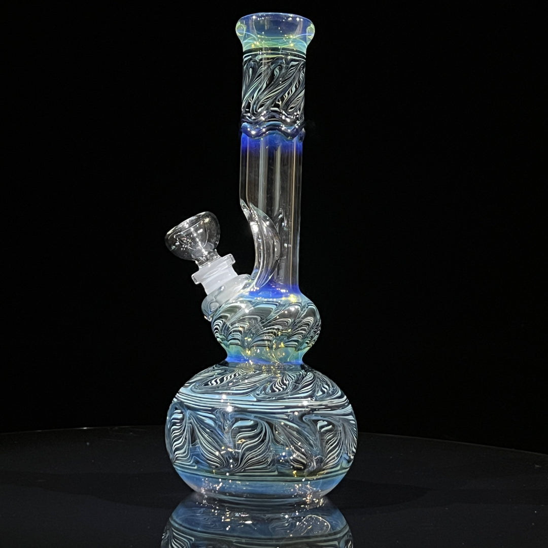 9" Double Bubble Color Rake Bong Glass Pipe Mary Jane's Glass