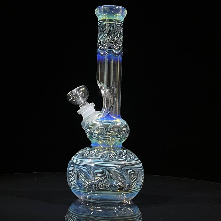 9" Double Bubble Color Rake Bong Glass Pipe Mary Jane's Glass