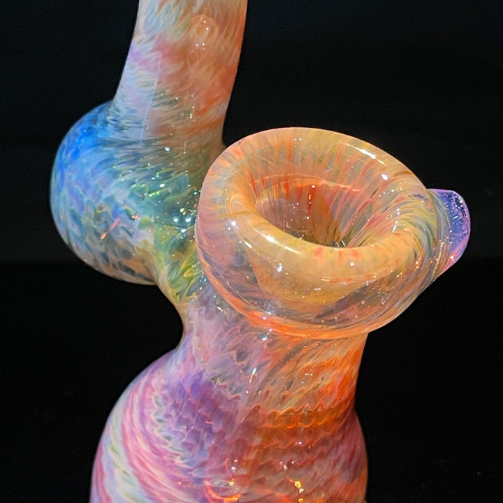 Guava Bubbler with Purple Carb Glass Pipe Cose Glass   