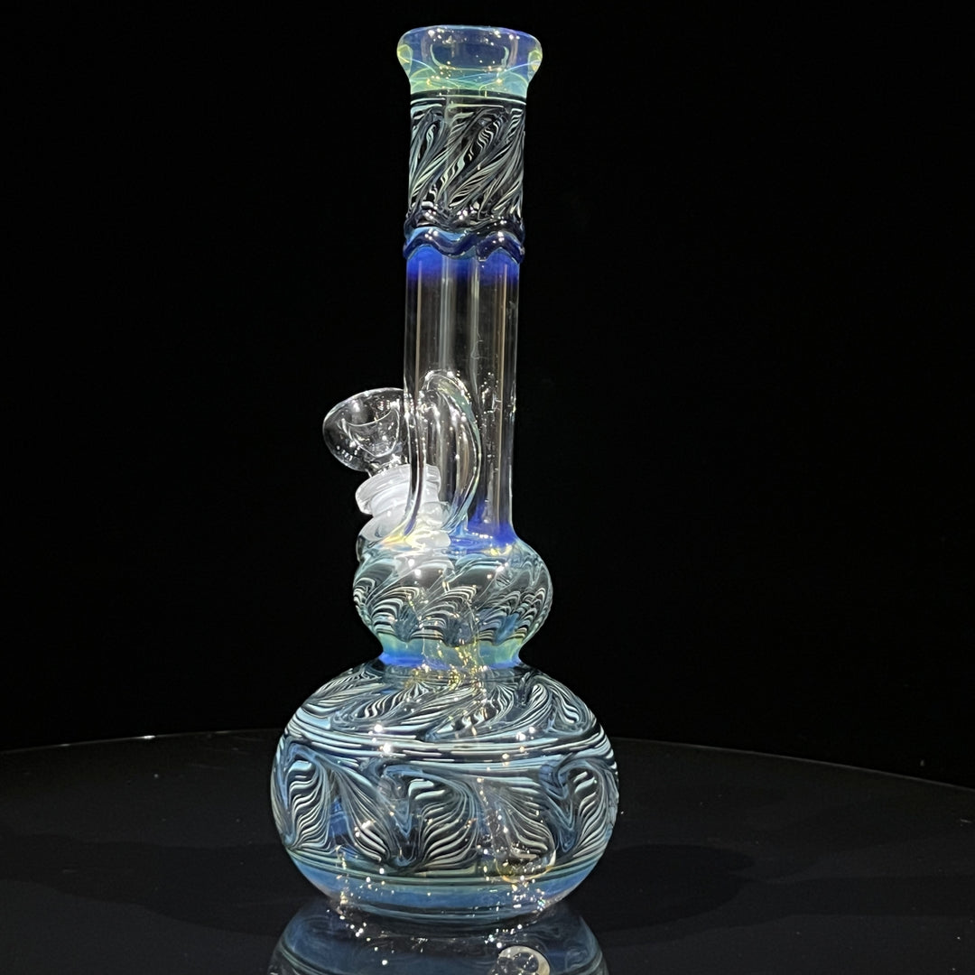 9" Double Bubble Color Rake Bong Glass Pipe Mary Jane's Glass