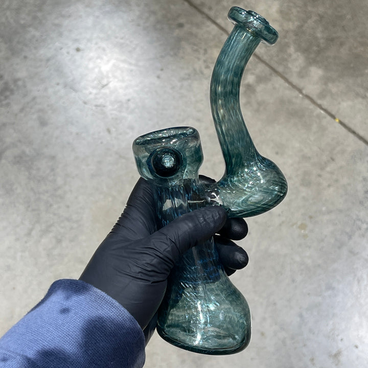 Unobtanium Bubbler with Blue Carb Glass Pipe Cose Glass   